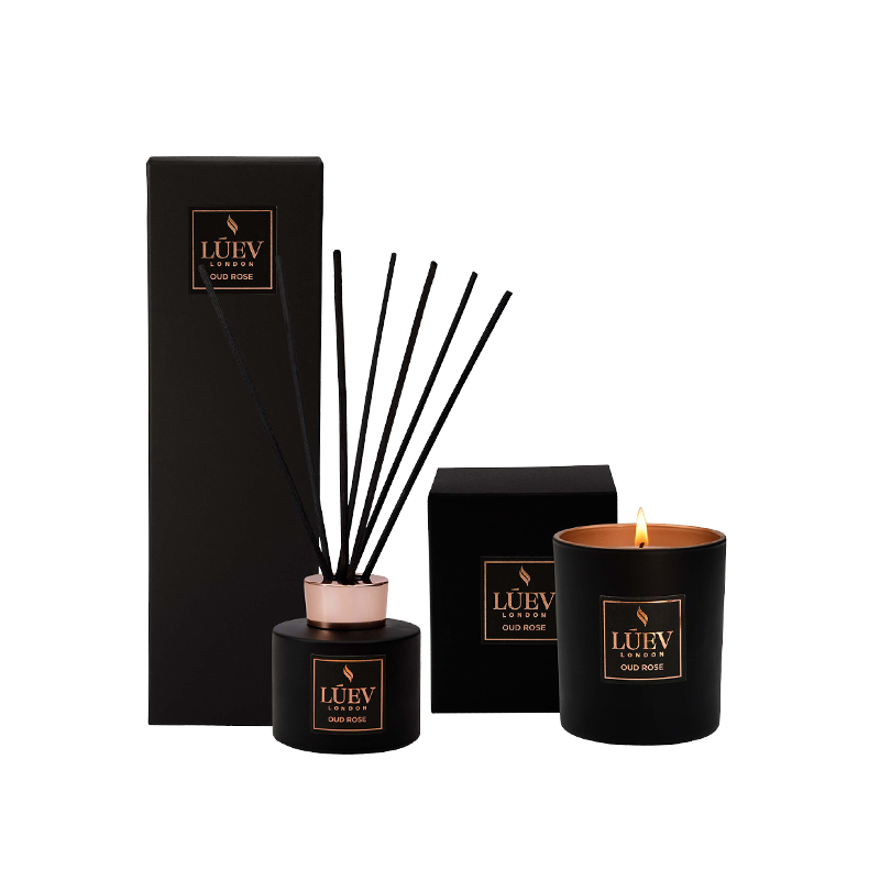 Oud Rose Candle and Diffusers